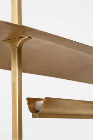 Tristan Reflector Linear Chandelier Brass
