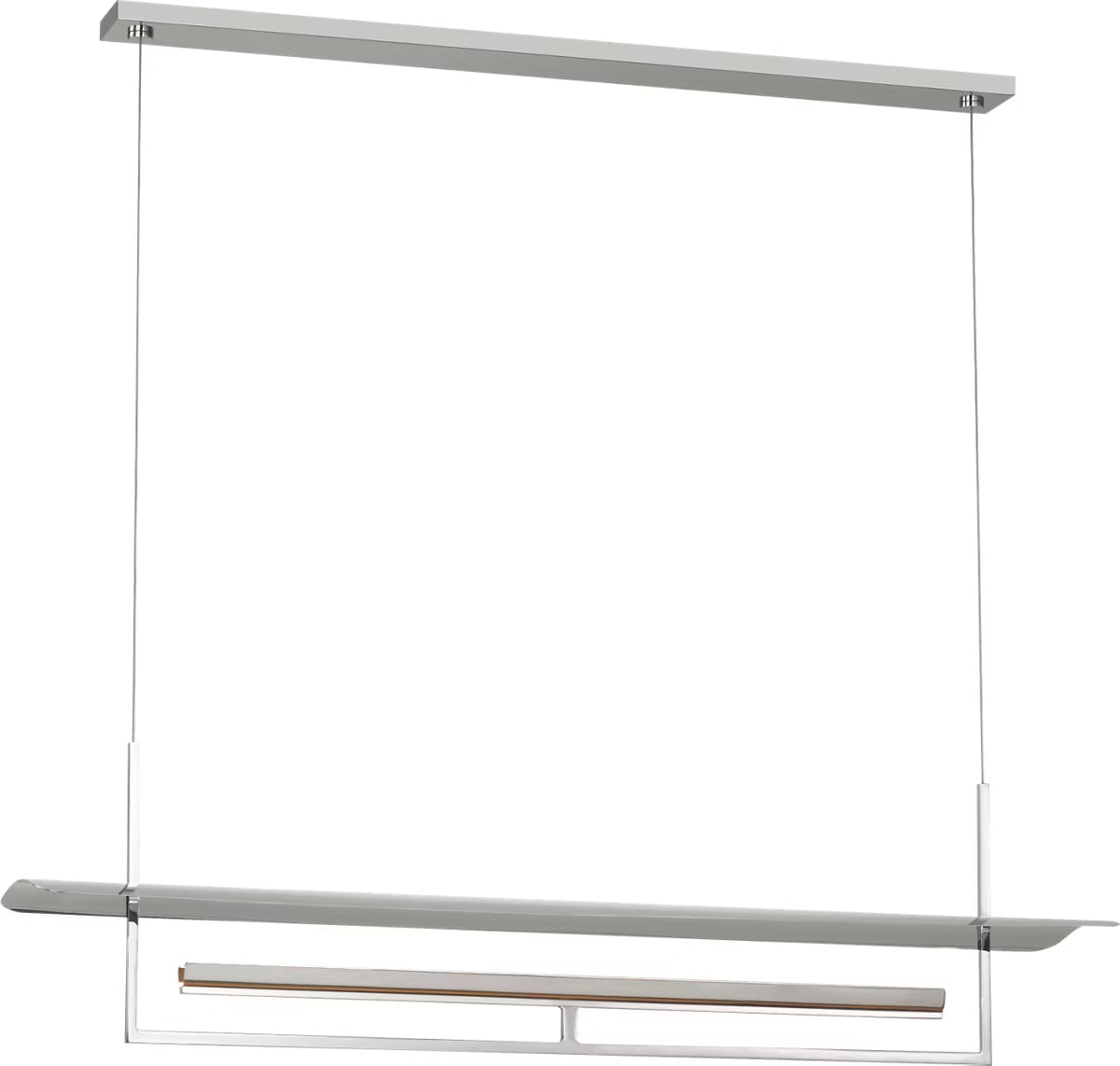 Tristan Reflector Linear Chandelier Nickel