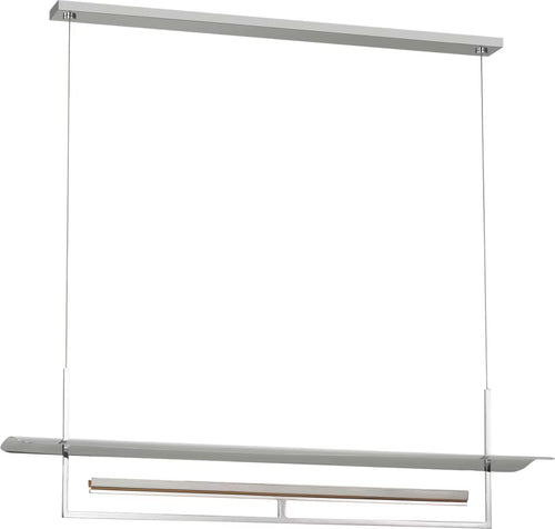 Tristan Reflector Linear Chandelier Nickel