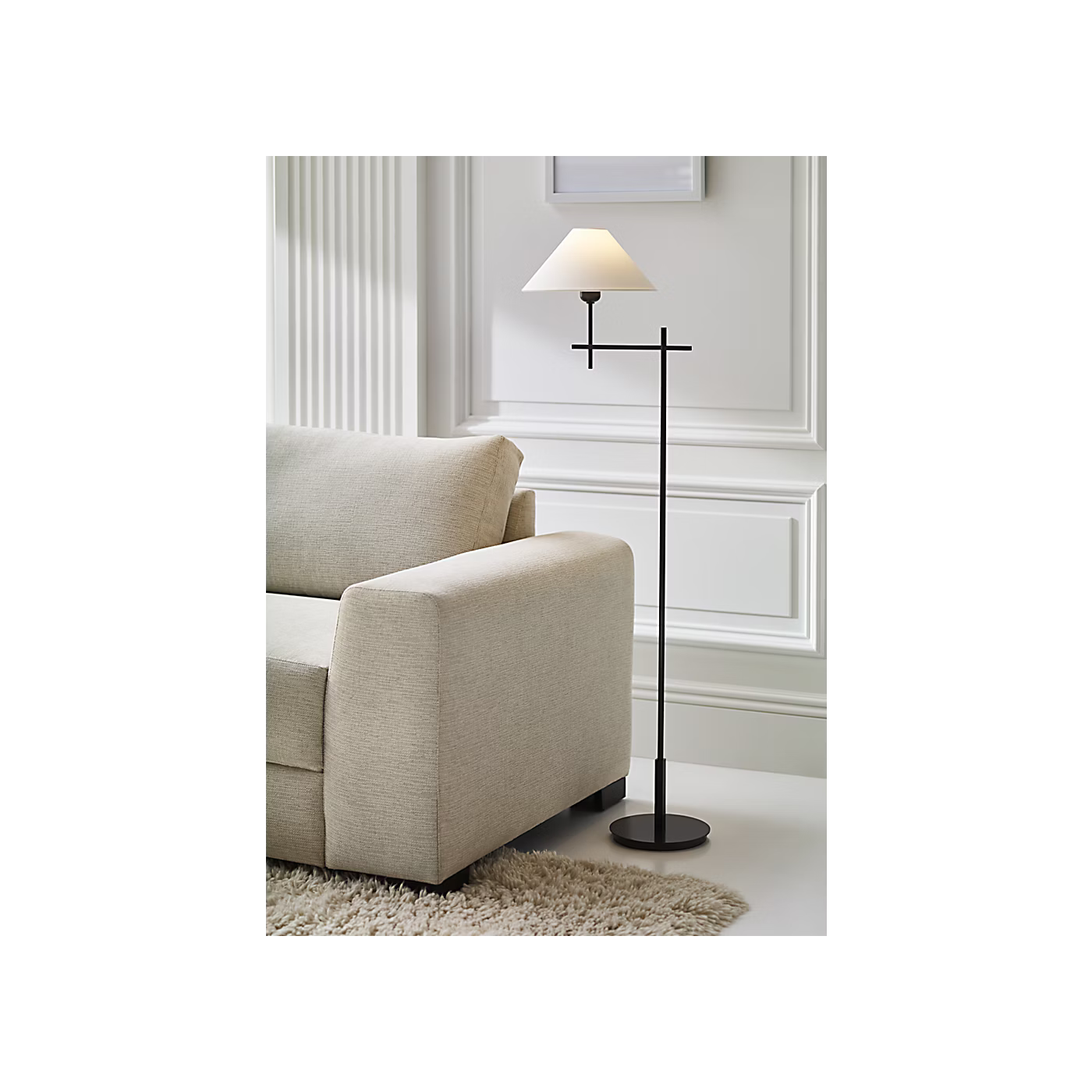 Hackney Bridge Arm Floor Lamp Nickel