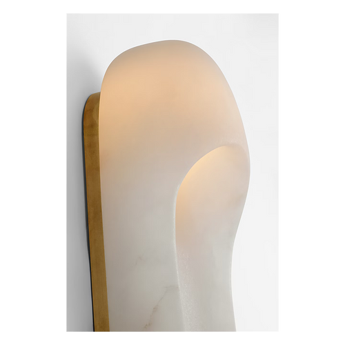 Esculpa Elongated Wall Light Alabaster/Brass