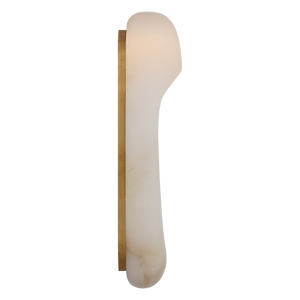 Esculpa Elongated Wall Light Alabaster/Brass