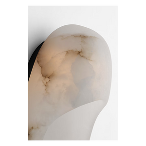 Esculpa Elongated Wall Light Alabaster/Bronze