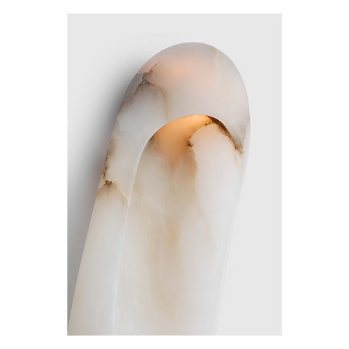 Esculpa Elongated Wall Light Alabaster/Nickel