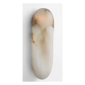 Esculpa Elongated Wall Light Alabaster/Nickel