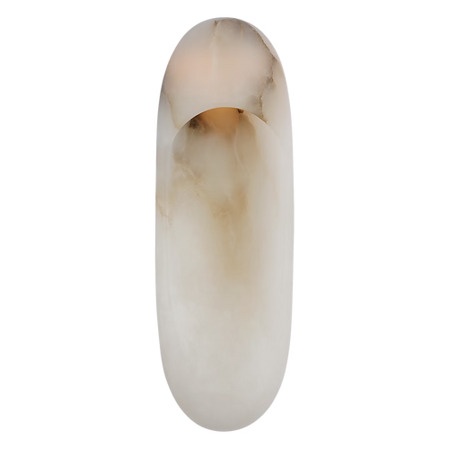 Esculpa Elongated Wall Light Alabaster/Nickel