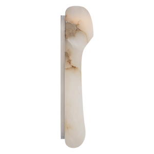 Esculpa Elongated Wall Light Alabaster/Nickel