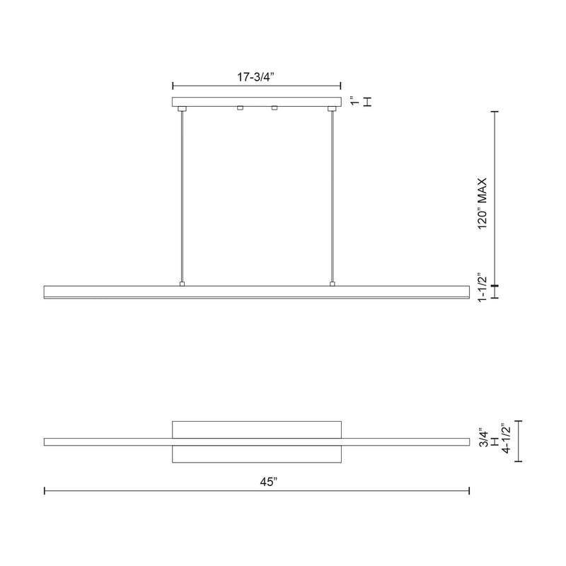 Vega Linear Gold 45"