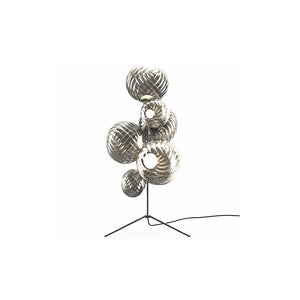 Whirl Floor Chandelier Silver