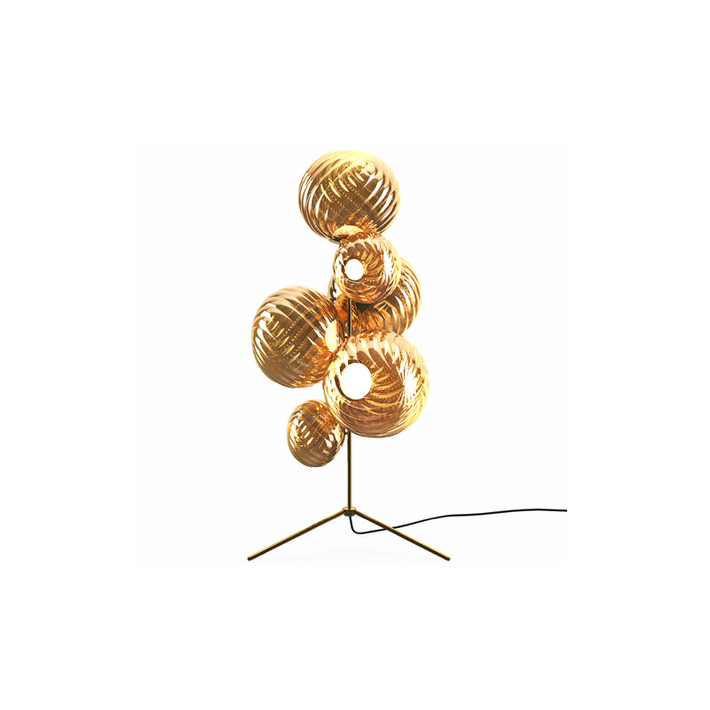 Whirl Floor Chandelier Gold