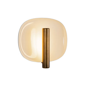 Lustre Wall Sconce Pearl White / Brass