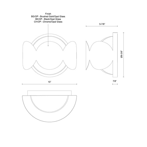 Ciel Wall Sconce Chrome
