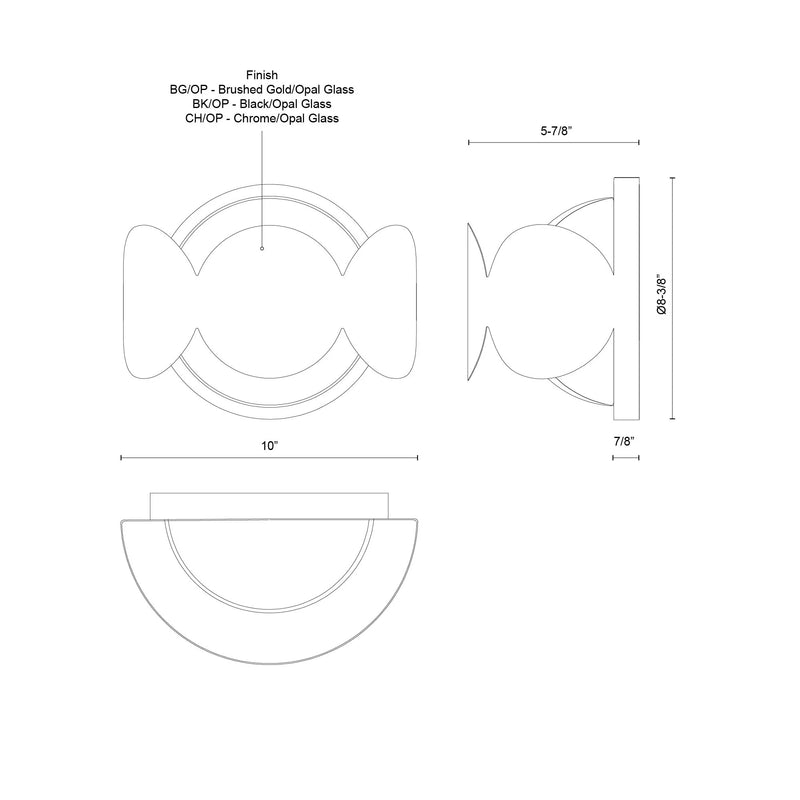 Ciel Wall Sconce Black