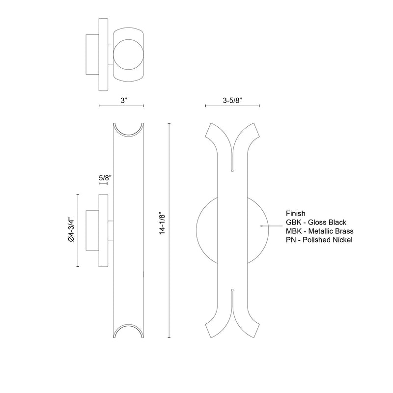 Husk Wall Sconce Nickel