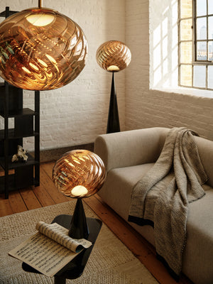 Whirl Cone Floor Light Black/Gold