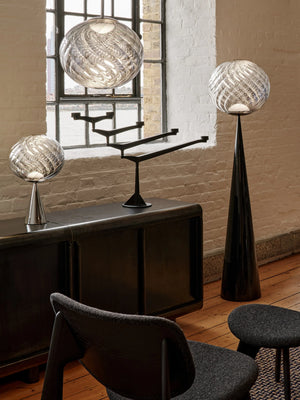 Whirl Cone Floor Light Black/Silver