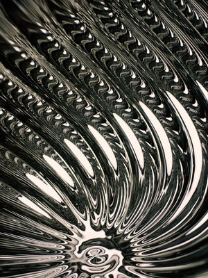 Whirl Cone Floor Light Silver