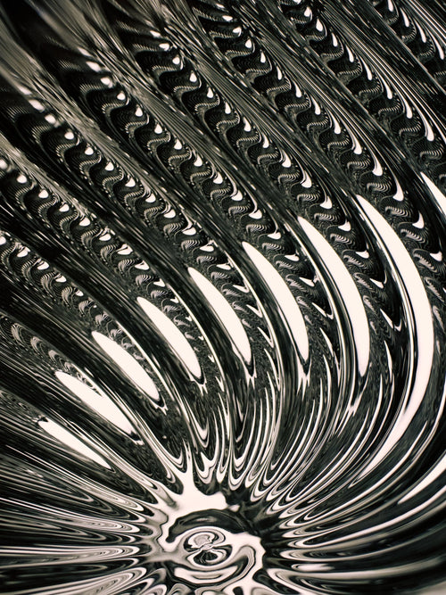 Whirl Cone Floor Light Silver