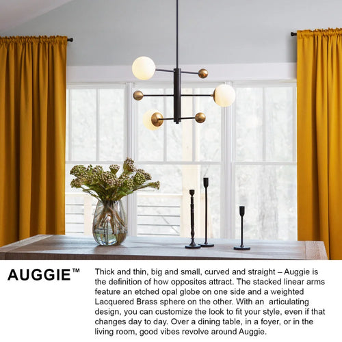 Auggie Adjustable Chandelier Black