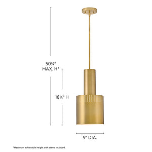 Casey Metal Pendant Brass