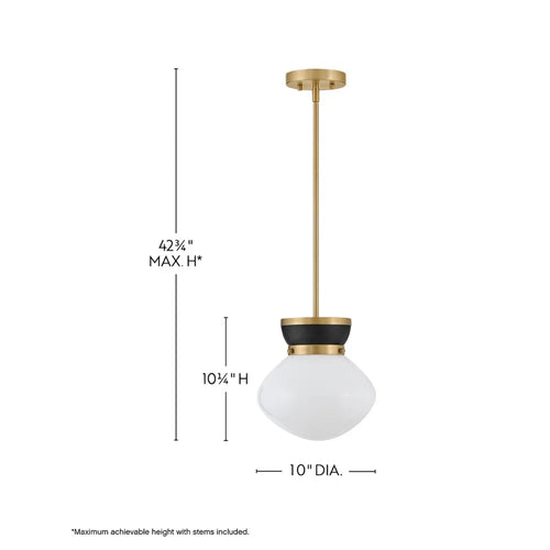 Lucy Small Pendant Black