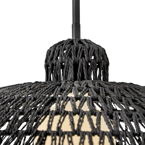 Pismo Woven Shade Pendant Black