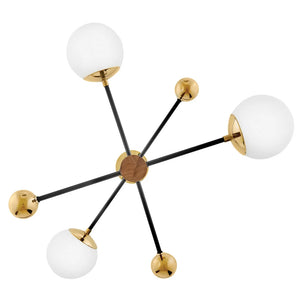 Auggie Adjustable Chandelier Brass