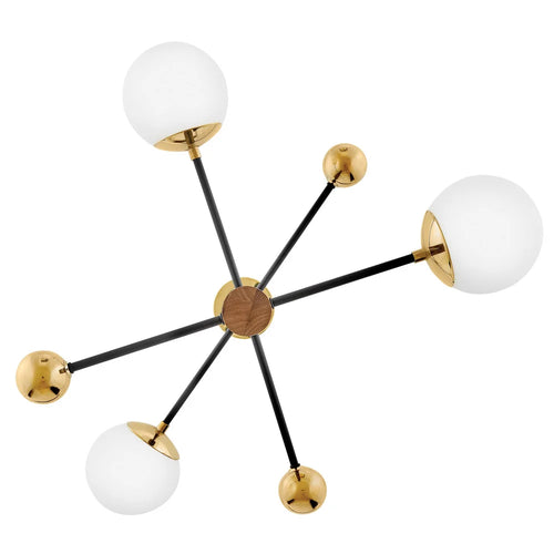 Auggie Adjustable Chandelier Brass