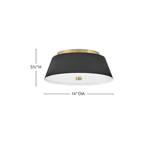 Tess Medium Flush Mount Black