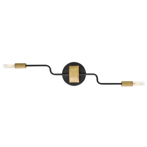 Austen Double Adjustable Sconce Black