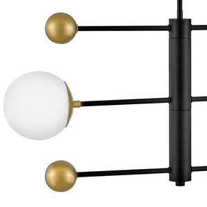 Auggie Adjustable Chandelier Black
