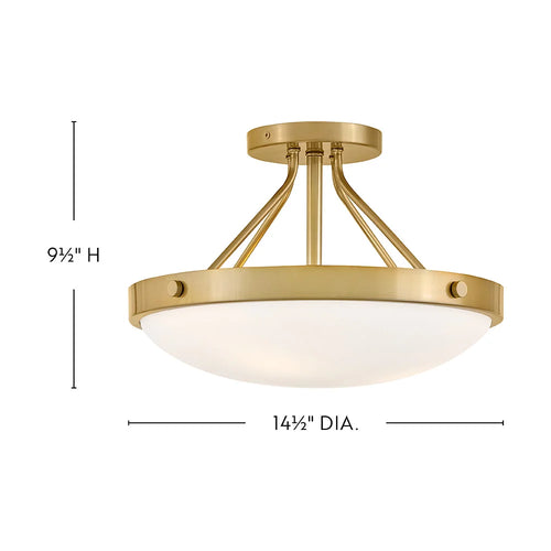 Gus Semi Flush Gold