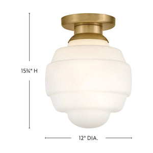 Penny Small Flush Mount Brass