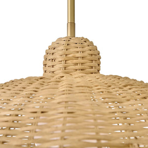 Pismo Woven Shade Pendant Brass