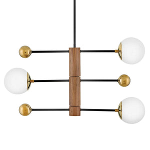 Auggie Adjustable Chandelier Brass
