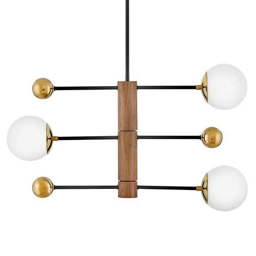 Auggie Adjustable Chandelier Brass