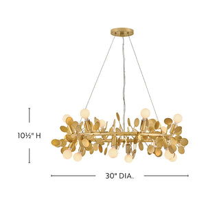 Lolli Chandelier Brass