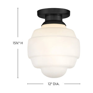 Penny Small Flush Mount Black