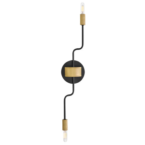 Austen Double Adjustable Sconce Black