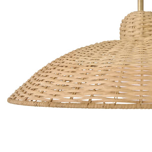 Pismo Woven Shade Pendant Brass