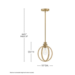 Fallon Pendant Brass
