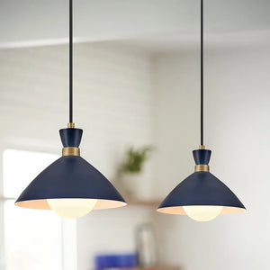 Simon Medium Convertible Pendant Matte Navy