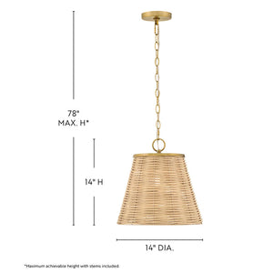 Brynn Pendant Brass