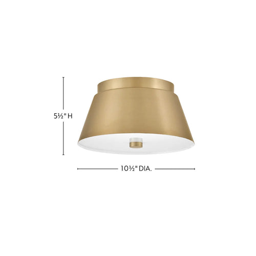Tess Small Flush Mount Brass