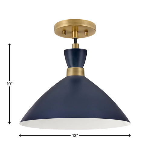 Simon Medium Convertible Pendant Matte Navy