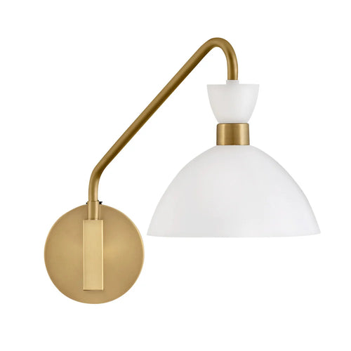 Simon Medium Single Sconce Matte White