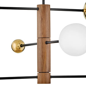Auggie Adjustable Chandelier Brass