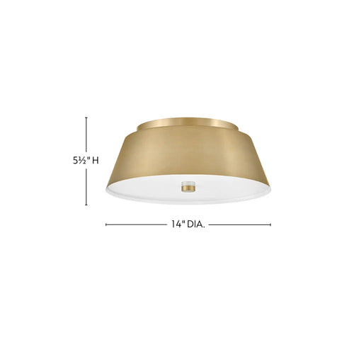 Tess Medium Flush Mount Brass