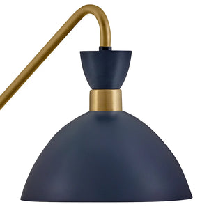 Simon Medium Single Sconce Matte Navy