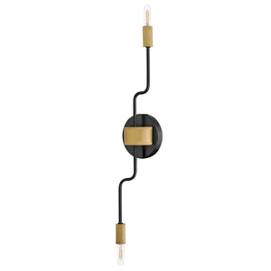 Austen Double Adjustable Sconce Black